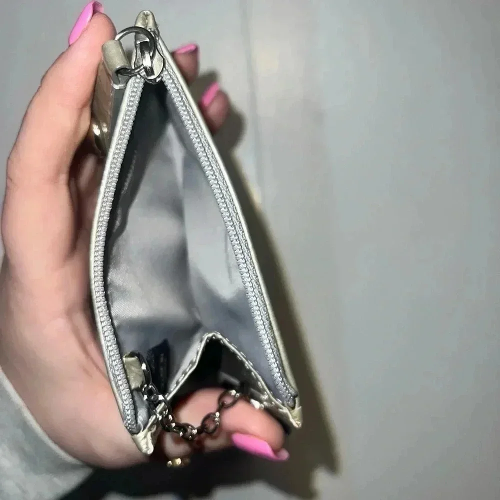 Metallic Coach Small Key Chain Wallet Silver - Picture 7 of 7